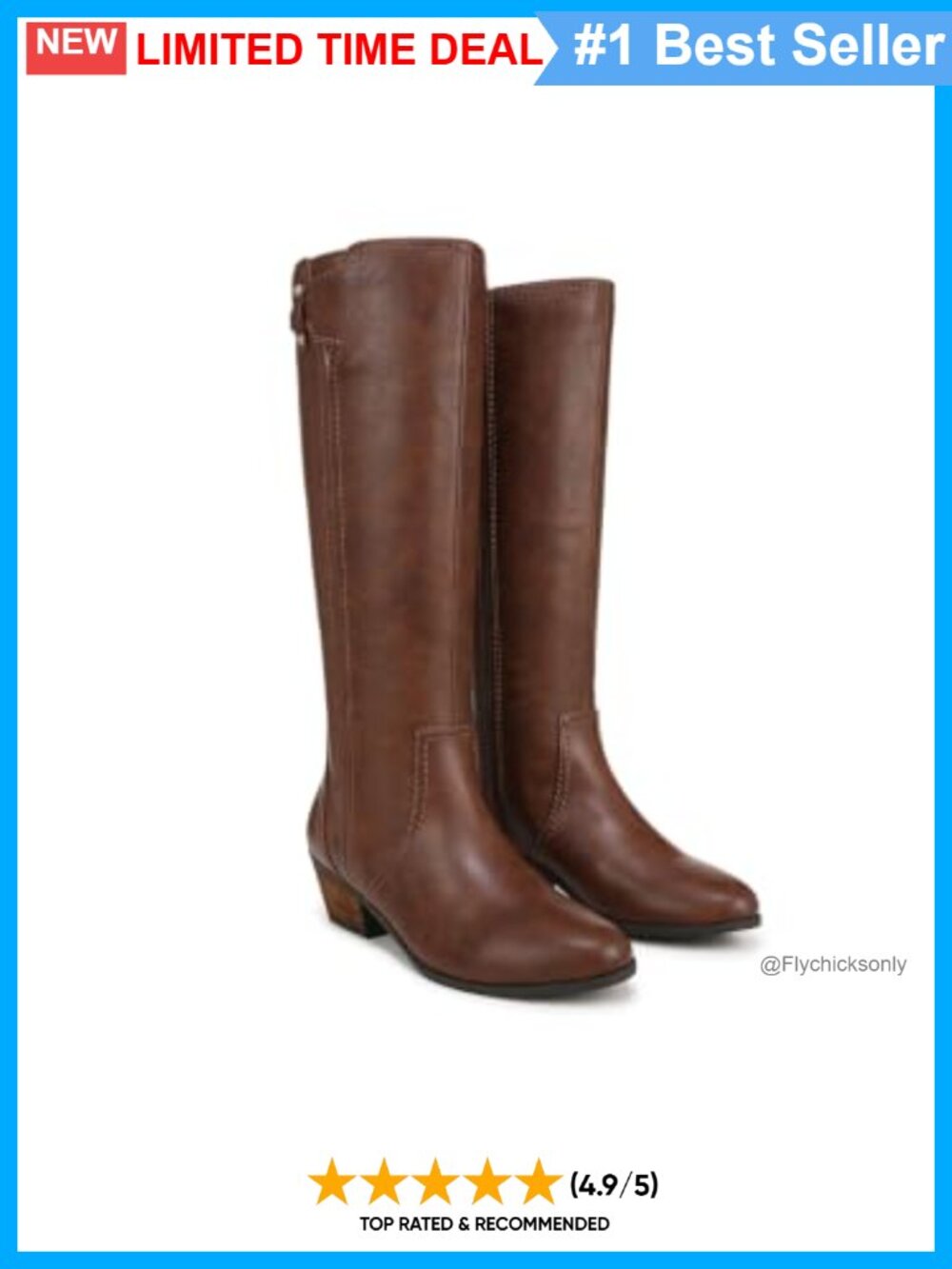 Faux Leather Knee High Riding Boots Block Heel Casual Shoes